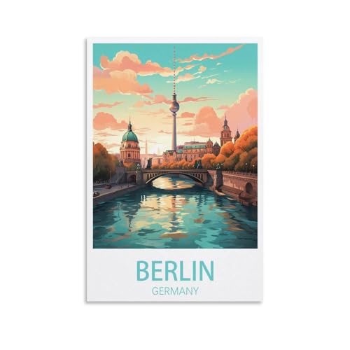 Berlin Deutschland Vintage Reiseposter Landschaft 20 x 30 cm Wandkunstdruck Leinwand Kunst Poster Modern Familie Schlafzimmer Dekor Poster Berlin Deutschland Vintage Reiseposter Landschaft 20 x 30 cm Wandkunstdruck Leinwand Kunst Poster Modern Familie Schlafzimmer Dekor Poster von PuPLum