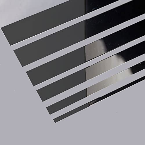 PuPLum 3 Meter Edelstahl-Wandleiste Metallleiste Selbstklebende Zierleiste Wandleiste Flexible Wandverkleidung für Decke, Spiegelrahmen und mehr (Size:Width 2cm/0.78inch,Color:Glänzendes Schwarz) von PuPLum