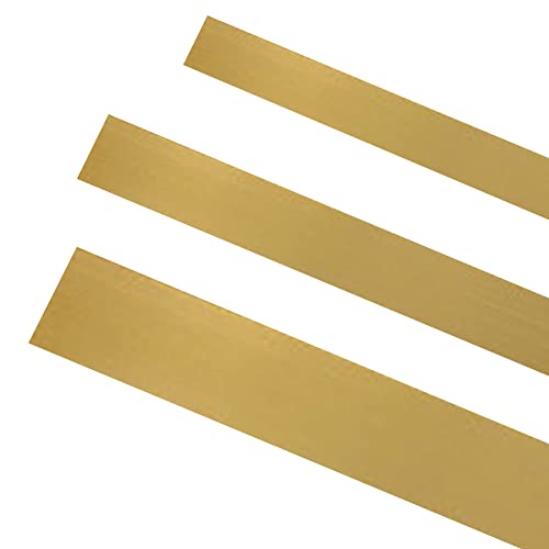 PuPLum 3 Meter Edelstahl-Wandleiste Metallleiste Selbstklebende Zierleiste Wandleiste Flexible Wandverkleidung für Decke, Spiegelrahmen und mehr (Size:Width 4cm/1.57inch,Color:Gebürstetes Gold) von PuPLum