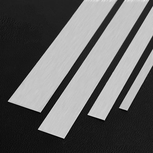 PuPLum 3 Meter Selbstklebende Metallleiste Metallverkleidung Flexible Edelstahl-Wandleiste Abziehen und Aufkleben, Zierleiste Wandleiste für Decke, SPI(Size:Width 1.5cm/0.6inch,Color:Brushed Silver) von PuPLum