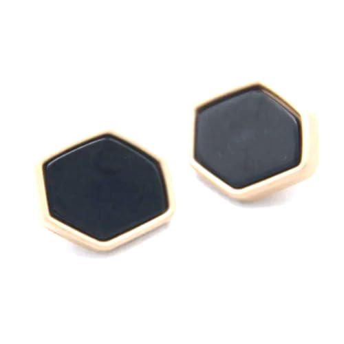 30 mm sechseckige Leoparden-Metallknöpfe für Damen, Frack, Mantel, DIY,Schwarz,25 mm, 6 Stück von Puasny