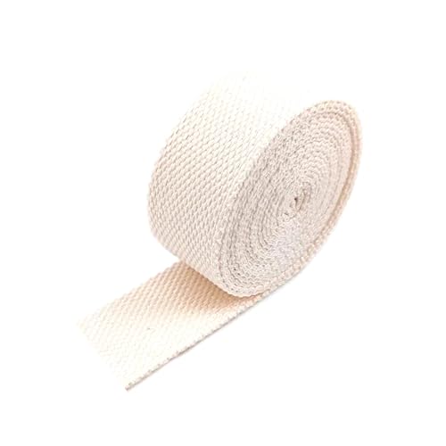 ​​5/10 Meter 25 mm 2 mm Canvas-Gurtbänder für Taschengurte, Bänder, Haustierhalsbänder, Schrägbänder, DIY-Nähzubehör,Beige,10 Meter von Puasny