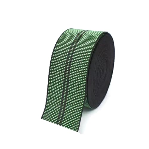 5/10 Meter 50 mm breites elastisches Band für Hosengürtel, Sofa-Rückenlehne, Stretch-Gurtband, Nähen von Schrägbändern,Grün-Schwarz 2,10 Meter von Puasny