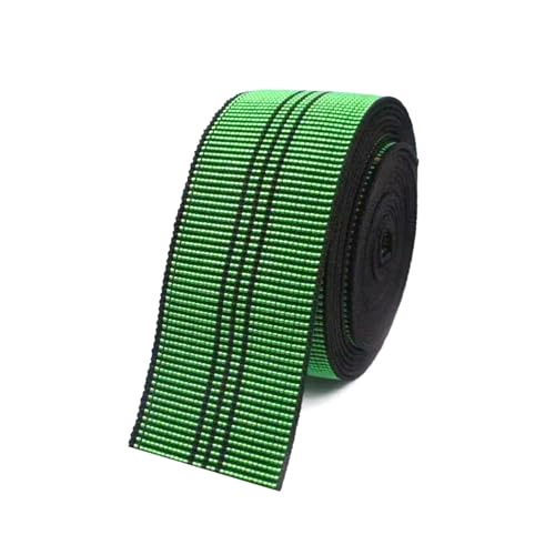 5/10 Meter 50 mm breites elastisches Band für Hosengürtel, Sofa-Rückenlehne, Stretch-Gurtband, Nähen von Schrägbändern,Grün-Schwarz 3,10 Meter von Puasny
