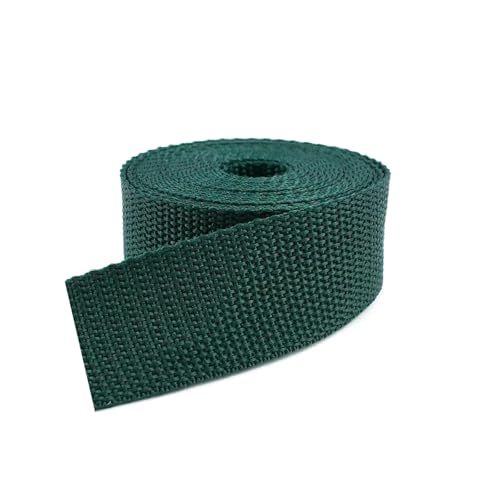 5 Meter 20–50 mm Nylon-Gurtband, 1,1 mm dick, für Taschengurte, Nähzubehör,Dunkelgrün,38 mm von Puasny