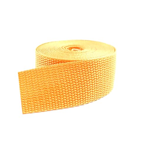5 Meter 20–50 mm Nylon-Gurtband, 1,1 mm dick, für Taschengurte, Nähzubehör,Orange,32 mm von Puasny