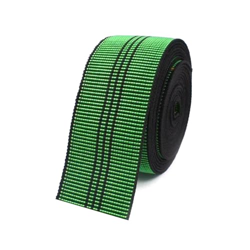 50–70 mm elastisches Band für Sofa-Rückenlehnenkissen, Polster-Stretch-Gurtband, DIY-Zubehör,Grün-Schwarz 3,3 Meter - 50 mm von Puasny