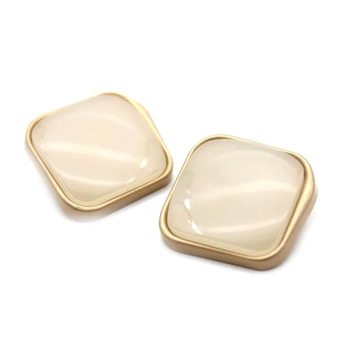 6 Stück Retro-Quadrat-Perlenknöpfe mit Gelee-Textur für Wollmantel-Dekoration, handgefertigte Kleidungsstückschnalle zum Selbermachen,Stil 1,18 mm von Puasny