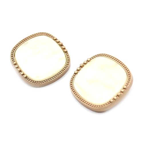 6 Stück Retro-Quadrat-Perlenknöpfe mit Gelee-Textur für Wollmantel-Dekoration, handgefertigte Kleidungsstückschnalle zum Selbermachen,Stil 13,18 mm von Puasny