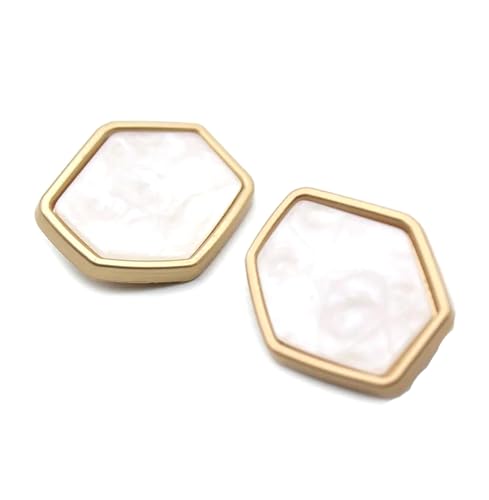 6 Stück Retro-Quadrat-Perlenknöpfe mit Gelee-Textur für Wollmantel-Dekoration, handgefertigte Kleidungsstückschnalle zum Selbermachen,Stil 22,25 mm von Puasny