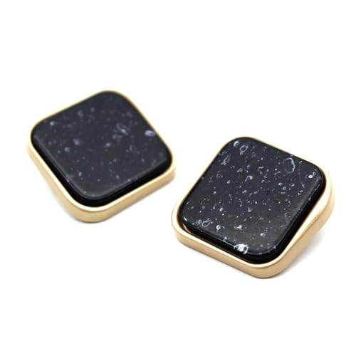 6 Stück Retro-Quadrat-Perlenknöpfe mit Gelee-Textur für Wollmantel-Dekoration, handgefertigte Kleidungsstückschnalle zum Selbermachen,Stil 5,25 mm von Puasny