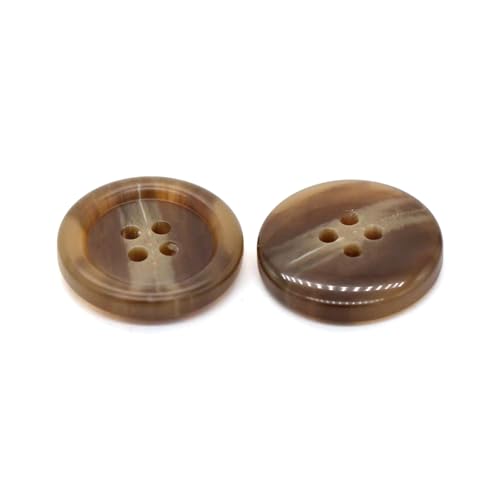 ​​Hornharzknöpfe 15–25 mm für Herrenanzug, Mantel, Windjacke,Hellbraun,20 mm - 15 Stück von Puasny