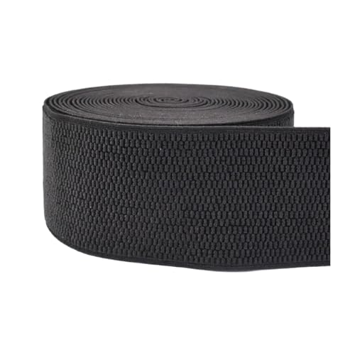 Puasny 25–100 mm elastisches Nylonband für Hosen, Kleidergürtel, Deko-Stretchbänder, Nähzubehör,Schwarz,30 mm - 5 Meter von Puasny