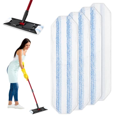 4 Stück Wischmopp Ersatzbezug für Vileda H2PrO Bodenwischer Set, Mikrofaser für O-Cedar H2PrO Wischer Wischbezug, Wischbezüge Mop Ersatz, für Verschiedene Bodenmaterialien 4 Stück Wischmopp Ersatzbezug für Vileda H2PrO Bodenwischer Set, Mikrofaser für O-Cedar H2PrO Wischer Wischbezug, Wischbezüge Mop Ersatz, für Verschiedene Bodenmaterialien von Puasok