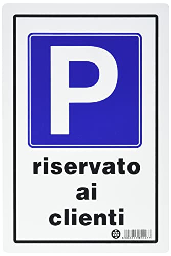 PUBBLICENTRO Schild aus Kunststoff PUBBLICENTRO – Parkplatz Kunden – 05400720 alb0300 X 0200 von Pubblicentro