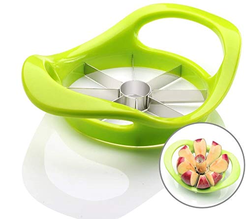 Pubiao Obstentkerner Fruit Corer Edelstahl Robustes Metall Apfelschneider Fruit Slicer Ergonomischer Gummigriff Kitchen Pitting Tool Grün von Pubiao