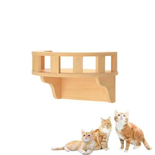 Katzen Wandmöbel für den Innenbereich, Katze Wandelement, Wandregale für Katzen aus Massivholz, Wandstufen für Katzen, Katzennest, Kratzbaum(Size:S10) von Pucaru