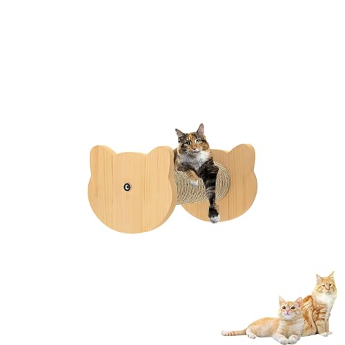 Katzen Wandmöbel für den Innenbereich, Katze Wandelement, Wandregale für Katzen aus Massivholz, Wandstufen für Katzen, Katzennest, Kratzbaum(Size:S3) von Pucaru