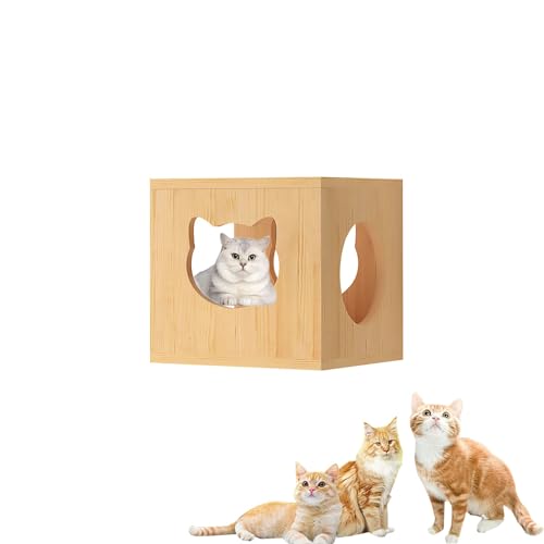 Katzen Wandmöbel für den Innenbereich, Katze Wandelement, Wandregale für Katzen aus Massivholz, Wandstufen für Katzen, Katzennest, Kratzbaum(Size:S5) von Pucaru
