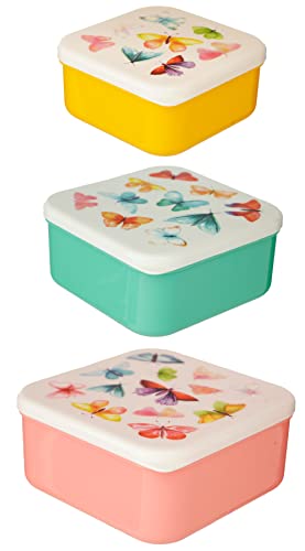 Puckator Lunchboxen, M/L/XL, Tiermotiv, Dschungel & Zoo – Haus der Schmetterlinge, 3 Stück von Puckator