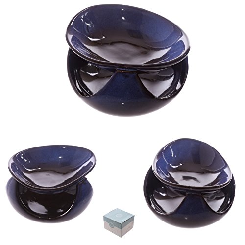 Abstract Deep Blue Ceramic Oil Burner von Puckator