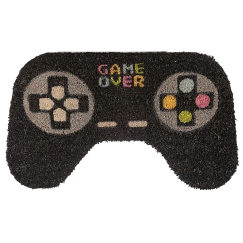 Puckator Controller Fußmatte Game Over, Kokosfaser, Mehrfarbig, Height 1.5cm Width 75cm Depth 45cm von Puckator