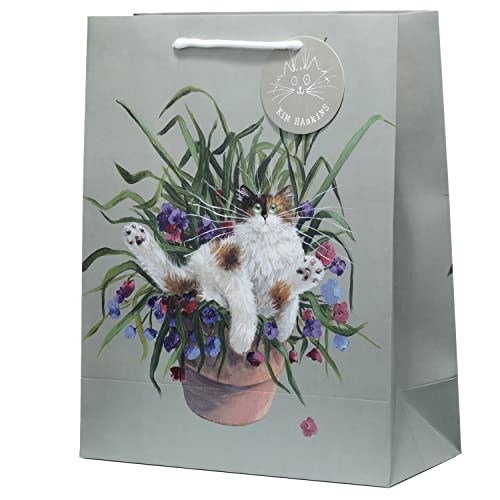 Geschenktüte - Katze auf Vase - Kim Haskins - XL von Puckator