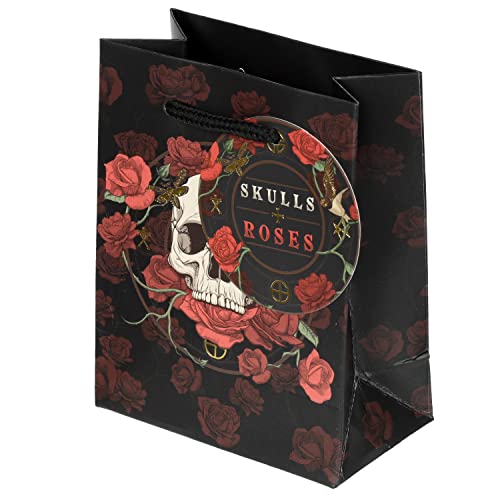 Geschenktüte - Schädel und Rosen - rote Rosen - S von Puckator