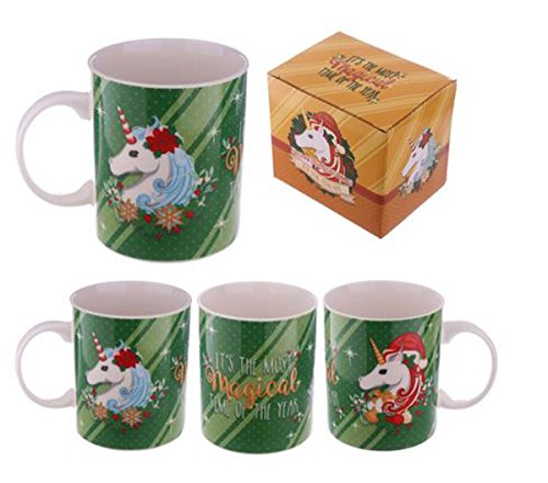 Lauren Billingham Weihnachten Einhorn Porzellan Tasse von Puckator