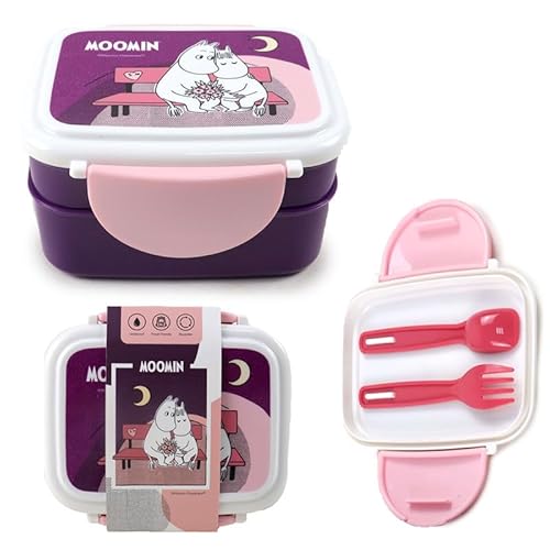 Puckator - Bento-Lunchbox mit Besteck und Clipverschluss - Moomin von Puckator