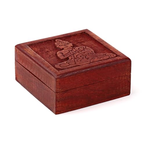 Puckator - Box aus Mangoholz mit geschnitztem thailändischem Buddha von Puckator
