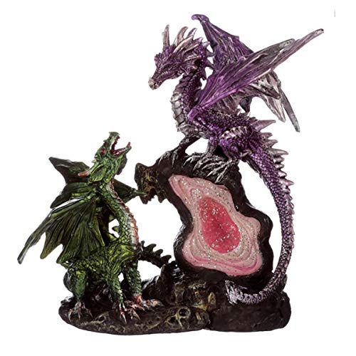 Puckator Dark Legends Schatzgeode Drache - Heimdekoration - Geode Drache - Ornamente - Harz - Wohnaccessoires - - Wohnzimmer-Accessoires - Fantasie-Geschenke Für Männer von Puckator