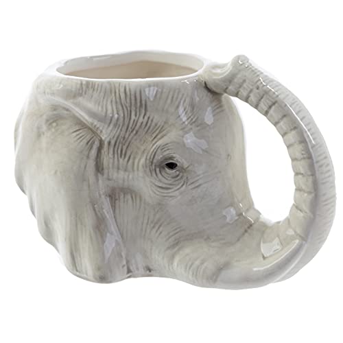 Puckator Elefantenkopf geformte Tasse aus Dolomit-Keramik von Puckator
