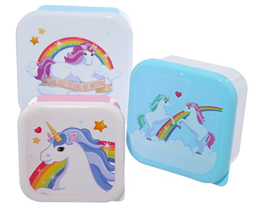 Puckator Enchanted Rainbow Set Behälter für alimenti-unicorno, Pink/Hellblau von Puckator
