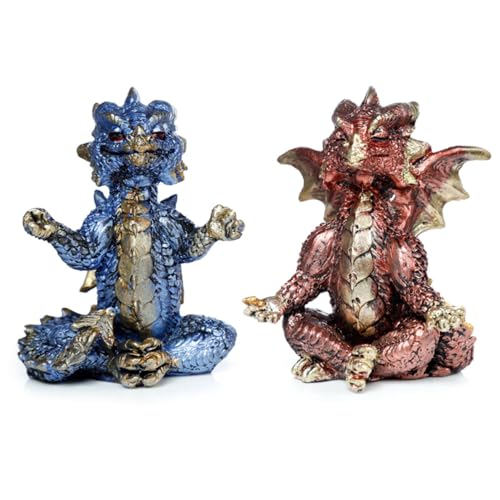 Puckator Figurine Dragon Elements - Illumination Yoga deko Figuren, Vinyl Harz, bunt, único von Puckator