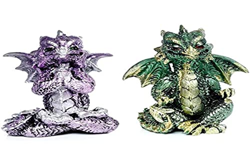 Puckator Figurine Dragon Elements-Paix Yoga Dekorative Figuren, Mehrfarbig, einzigartig von Puckator