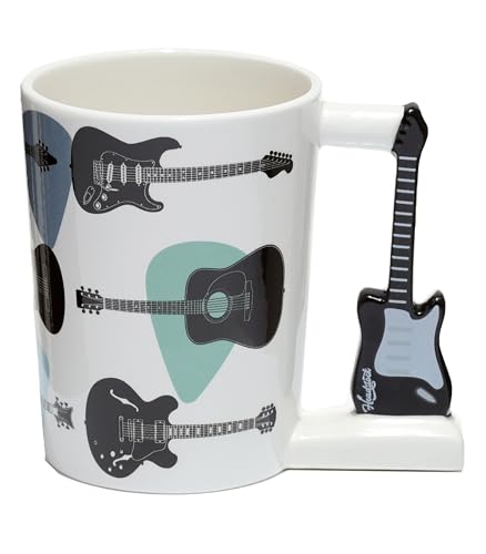 Puckator Headstock Gitarre geformter Henkel Tasse aus Dolomit-Keramik von Puckator