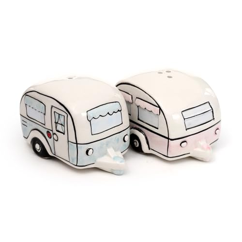 Puckator Home is Where You Park It Caravan Salz- und Pfefferstreuer, Keramik von Puckator