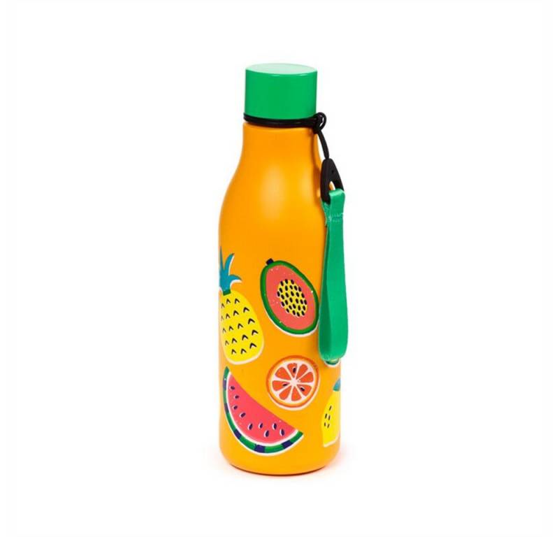 Puckator Isolierflasche Summer Fruits - Sommer Früchte, mit Tragegurt, für 500 ml von Puckator