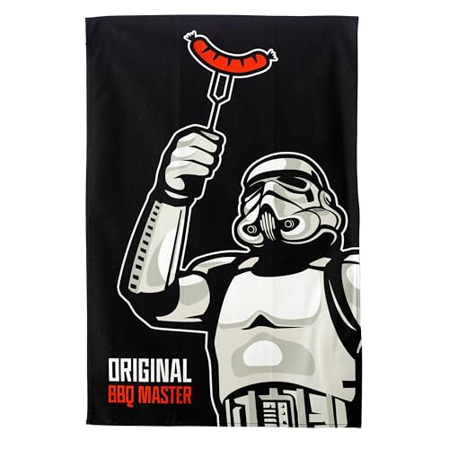 Puckator Geschirrtuch aus Baumwolle, Motiv: The Original Stormtrooper Hot Dog BBQ Master Geschirrtücher für neues Haus Zuhause Küche Haushalt Essentials Tuch Must Haves Catering Stuff T Handtücher von Puckator