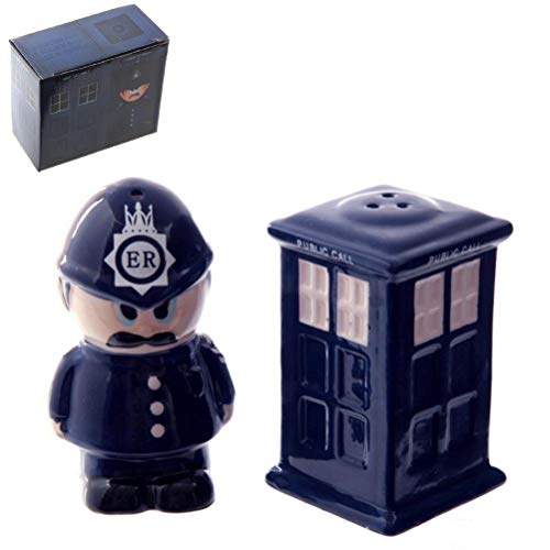 Puckator Keramik & Polizei Polizist Box Salz & Pfeffer Set von Puckator