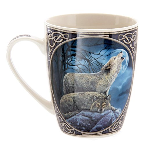 Puckator Lisa Parker Neues Design Heulender Wolf Tasse aus Porzellan von Puckator