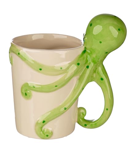 Puckator Lisa Parker Oktopus geformter Henkel Tasse aus Dolomit-Keramik von Puckator