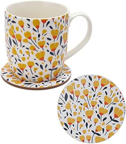 Puckator Pick of the Bunch Butterblume Tasse & Untersetzer Set aus Porzellan von Puckator