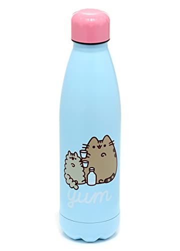 Puckator Pusheen die Foodie Katze wiederverwendbare isolierte Heiß & Kalt Trinkflasche aus Edelstahl 500ml von Puckator