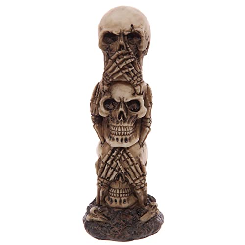 Puckator SK231 Totem Totenkopf, Kunstharz, Beige/Grau/Schwarz, 7 x 6,5 x 19 cm von Puckator