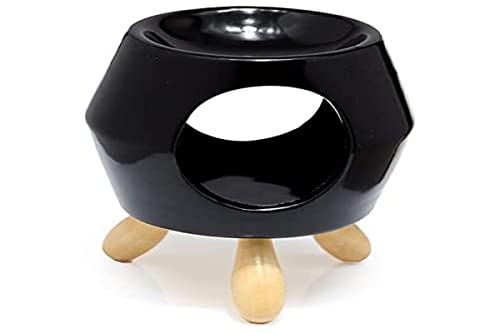 Puckator Schwarze abstrakte Duftlampe aus Keramik mit Füßen von Puckator