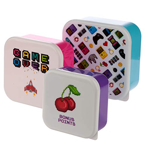 Puckator Game Over Lunchboxen Brotdosen 3er Set S/M/L von Puckator