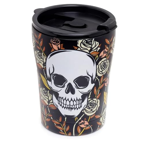 Puckator Skulls & Roses Totenkopf wiederverwendbarer Thermobecher für Lebensmittel & Getränke aus Edelstahl 300ml von Puckator
