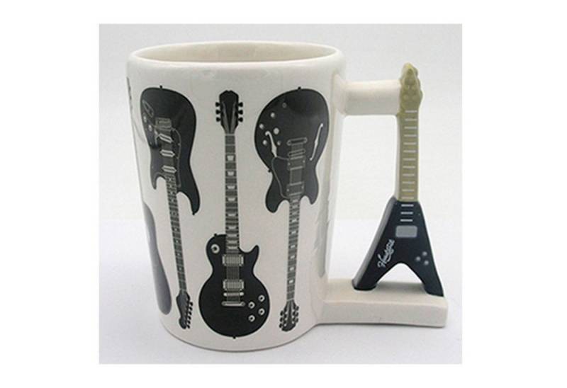 Puckator Tasse Metal Gitarre Kaffeebecher mit E-Gitarre als Griff von Puckator